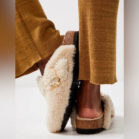 New Birkenstock Boston Big Buckle Teddy Shearling Clogs - Picture 3 of 14